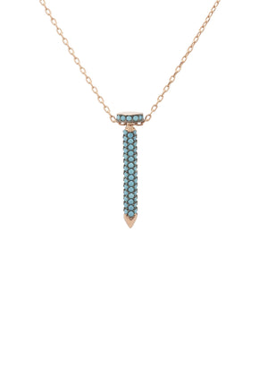Nail Turquoise Necklace Rosegold