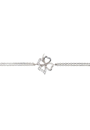 Lucky Shamrock Clover Bracelet Silver