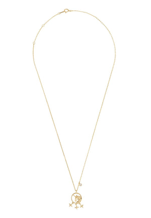 Unicorn Mother of Pearl Star Necklace Gold