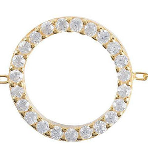 Halo Sparkling Circle Bracelet Gold