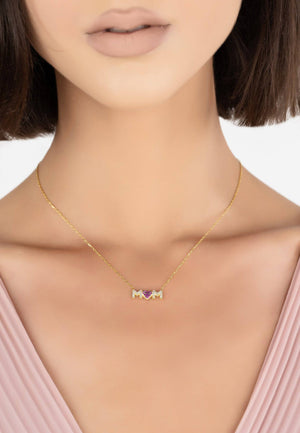 Mums the Word Necklace Gold