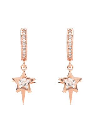 Celestial Huggie Hoops Rosegold