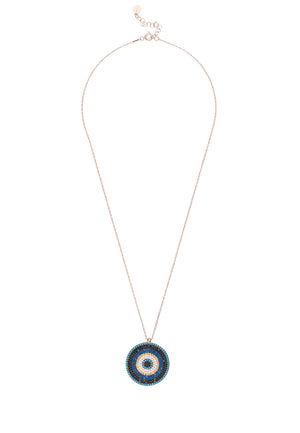 Evil Eye Large Pendant Rosegold