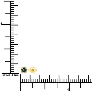 14KY Green Diamond 0.30cts Earrings (SI1-SI2)