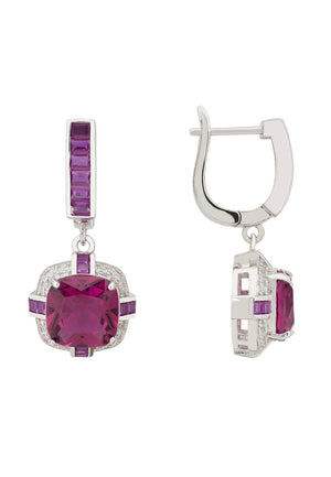 Windsor Silver Earring Ruby