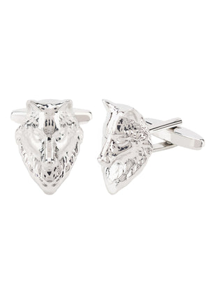 Wolf Pack Cufflinks Silver