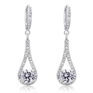 1 Carat Round Cut Solid 925 Sterling Silver Bridal Earrings MXFE8019