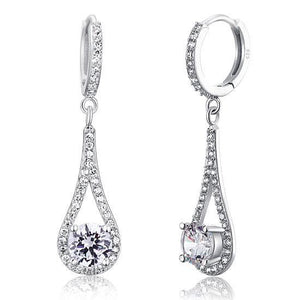 1 Carat Round Cut Solid 925 Sterling Silver Bridal Earrings MXFE8019