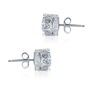 1.5 Carat Vintage Style Stud 925 Sterling Silver Earrings Jewelry MXFE8106