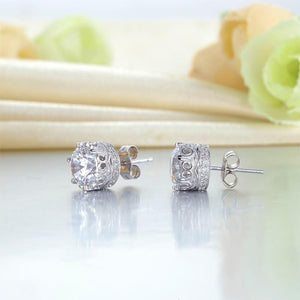 1.5 Carat Vintage Style Stud 925 Sterling Silver Earrings Jewelry MXFE8106