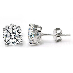 1 Carat Created Zirconia Stud Earrings 925 Sterling Silver MXFE8114