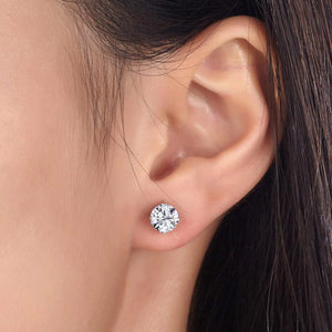 1 Carat Created Zirconia Stud Earrings 925 Sterling Silver Rose Gold Plated MXFE8151
