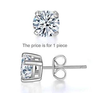 Sterling Silver Moissanite Earrings (0.50ct) 1 piece