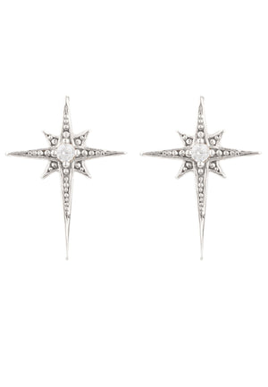 Mini Star Burst Small Stud Earrings Silver