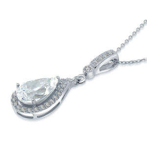 925 Sterling Silver Fashion Bridesmaid Pendant Necklace MXFN8040