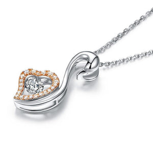 Dancing Stone Pendant Necklace 925 Sterling Silver MXFN8076