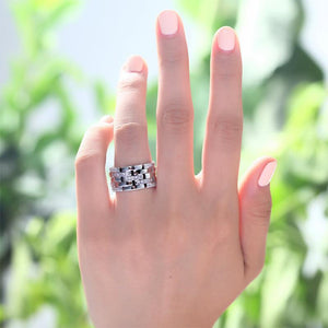 Created Zirconia 925 Sterling Silver 1 cm Band Wedding Anniversary Ring MJXFR8005