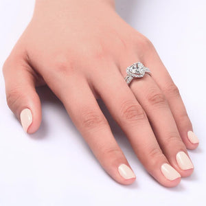 2 Carat Heart Cut Created Zirconia 925 Sterling Silver Wedding Anniversary Ring MJXFR8011