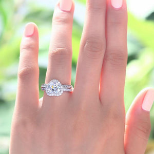 2 Carat Heart Cut Created Zirconia 925 Sterling Silver Wedding Anniversary Ring MJXFR8011