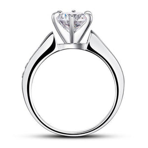 1.25 Carat Round Cut Created Zirconia 925 Sterling Silver Wedding Engagement Ring MJXFR8013