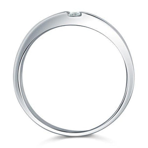 Men's Wedding Band Solid Sterling 925 Silver Ring MJXFR8050