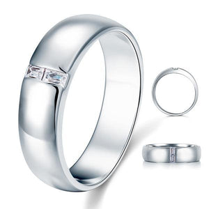 Men's Wedding Band Solid Sterling 925 Silver Ring MJXFR8050