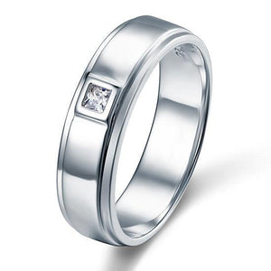 Bezel Setting Men's Solid Sterling 925 Silver Ring MJXFR8051