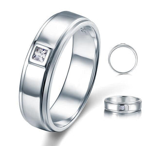 Bezel Setting Men's Solid Sterling 925 Silver Ring MJXFR8051