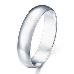 High Polished Plain Men's Solid Sterling 925 Silver Ring MJXFR8053