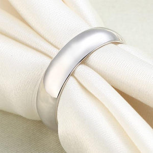High Polished Plain Men's Solid Sterling 925 Silver Ring MJXFR8053