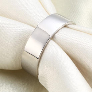 Men's Solid Sterling 925 Silver Wedding Band Ring MJXFR8056