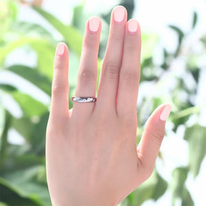 Created Zirconia Wedding Band Solid Sterling 925 Silver Ring MJXFR8060