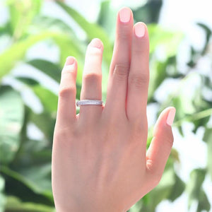 Micro Solid Setting 925 Sterling Silver Ring MJXFR8063
