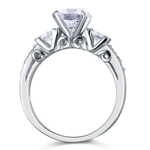 Vintage Style 1.25 Carat Created Zirconia Solid 925 Sterling Silver Wedding Engagement Ring MJXFR8079