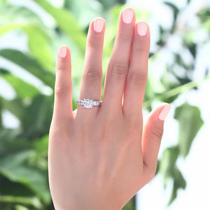 Vintage Style 1.25 Carat Created Zirconia Solid 925 Sterling Silver Wedding Engagement Ring MJXFR8079