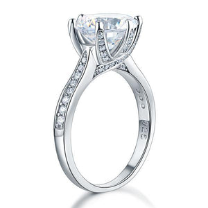 925 Sterling Silver Luxury Wedding Engagement Ring 3 Carat Created Zirconia Jewelry MXFR8228