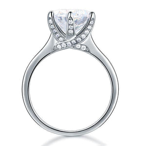 925 Sterling Silver Luxury Wedding Engagement Ring 3 Carat Created Zirconia Jewelry MXFR8228