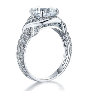 Vintage Style Art Deco 925 Sterling Silver Ring Promise Engagement MXFR8238