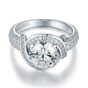 Vintage Style Art Deco 925 Sterling Silver Ring Promise Engagement MXFR8238