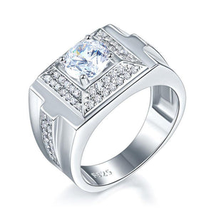 Men's Wedding Band Solid Sterling 925 Silver Ring Jewelry 1 Carat MXFR8268