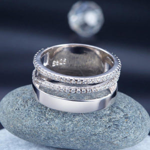 Solid 925 Sterling Silver Wedding Band Ring MXFR8274