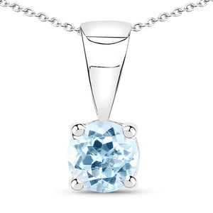 Sterling Silver Sky Blue Topaz Pendant 0.60cts