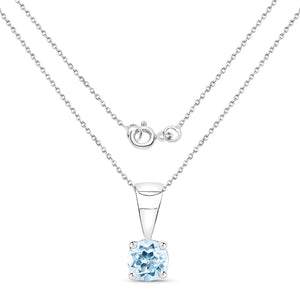 Sterling Silver Sky Blue Topaz Pendant 0.60cts
