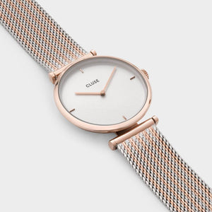 CLUSE Triomphe Rose Gold Bicolour Mesh CW0101208001