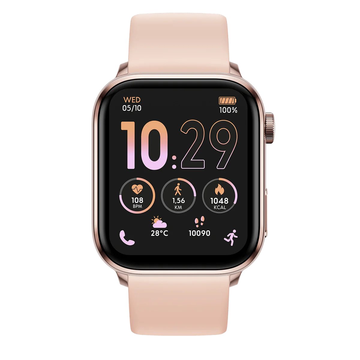 ICE smart 3.0 Rectangular 1.78 Amoled GPS Nude Silicone Strap Watch