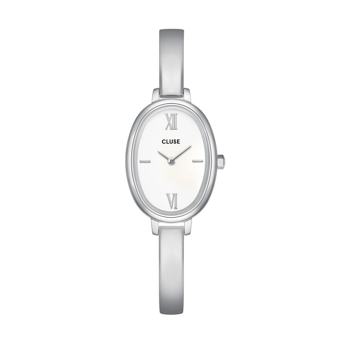 CLUSE L'Ovale Steel, White/Silver Watch CW16102