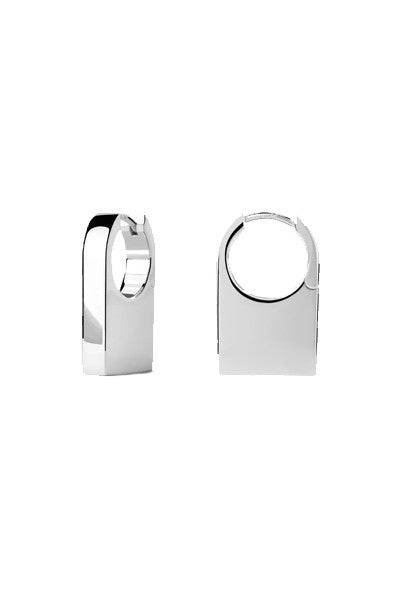 PDPAOLA CHICAGO SILVER HOOPS