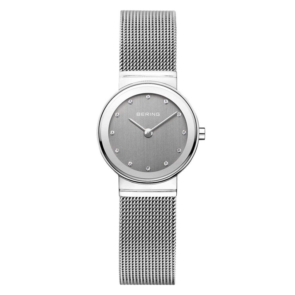 BERING Classic Polished Silver Milanese Strap