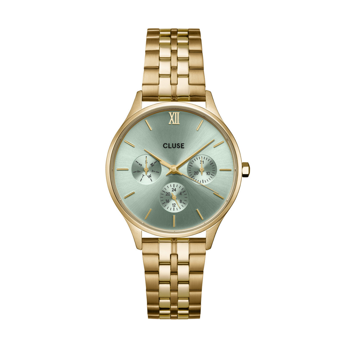 CLUSE Minuit Multifunction Sage Green/Gold Link