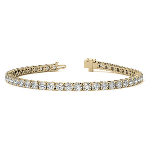 14K W/Y Gold Lab Grown Diamond Tennis Bracelet 6.5CTW